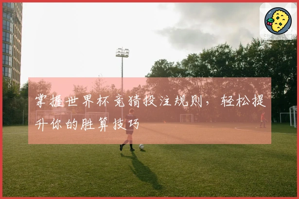 掌握世界杯竞猜投注规则，轻松提升你的胜算技巧